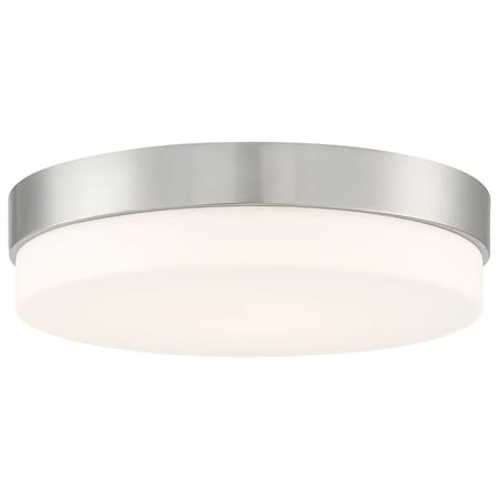 Access Lighting Roma, LED Flush Mount, Brushed Steel Finish, Opal Glass 20825LEDD-BS/OPL